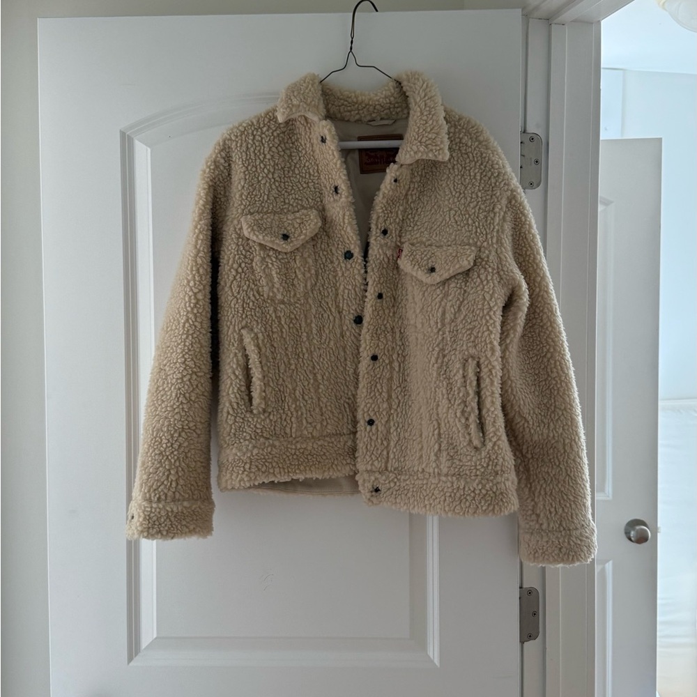NWT Levi's Ex Boyfriend Teddy Sherpa Trucker Jacket